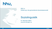 thumbnail of medium Vorlesung 14: Soziolinguistik