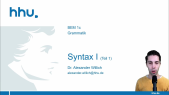 thumbnail of medium Grammatik 09: Syntax I (Teil 1)