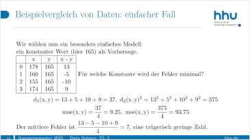 thumbnail of medium Data Science VL 3: Mittlerer quadratischer Fehler, Erwartungswert und Varianz (2025)