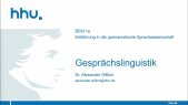 thumbnail of medium Vorlesung 12: Gesprächslinguistik