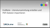 thumbnail of medium EndNote - Literatursammlung erstellen und PDFs importieren
