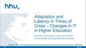 thumbnail of medium INTED2021: Adaptation and Latency in Times of Crisis - Changes in IT in Higher Education