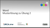 thumbnail of medium Word: Lösungsvideo - Dokumentenlayout und Formatvorlagen