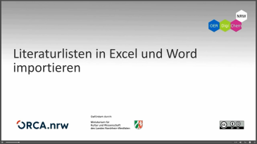 thumbnail of medium Citavi: Literaturlisten in Excel und Word importieren