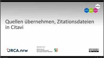 thumbnail of medium Citavi: Quellen übernehmen - Zitationsdateien