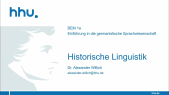 thumbnail of medium Vorlesung 11: Historische Linguistik