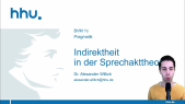 thumbnail of medium Pragmatik 09: Indirektheit in der Sprechakttheorie
