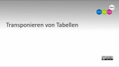 thumbnail of medium Excel: Transponieren von Tabellen